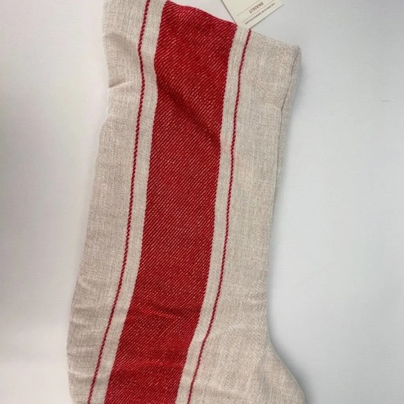 Hearth & Hand w/ Magnolia Linen Stocking Bold Center Stripe Red/Cream Christmas - Picture 4 of 4